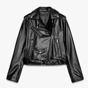 1465 NWT ZARA FAUX LEATHER BIKER JACKET SZ XS